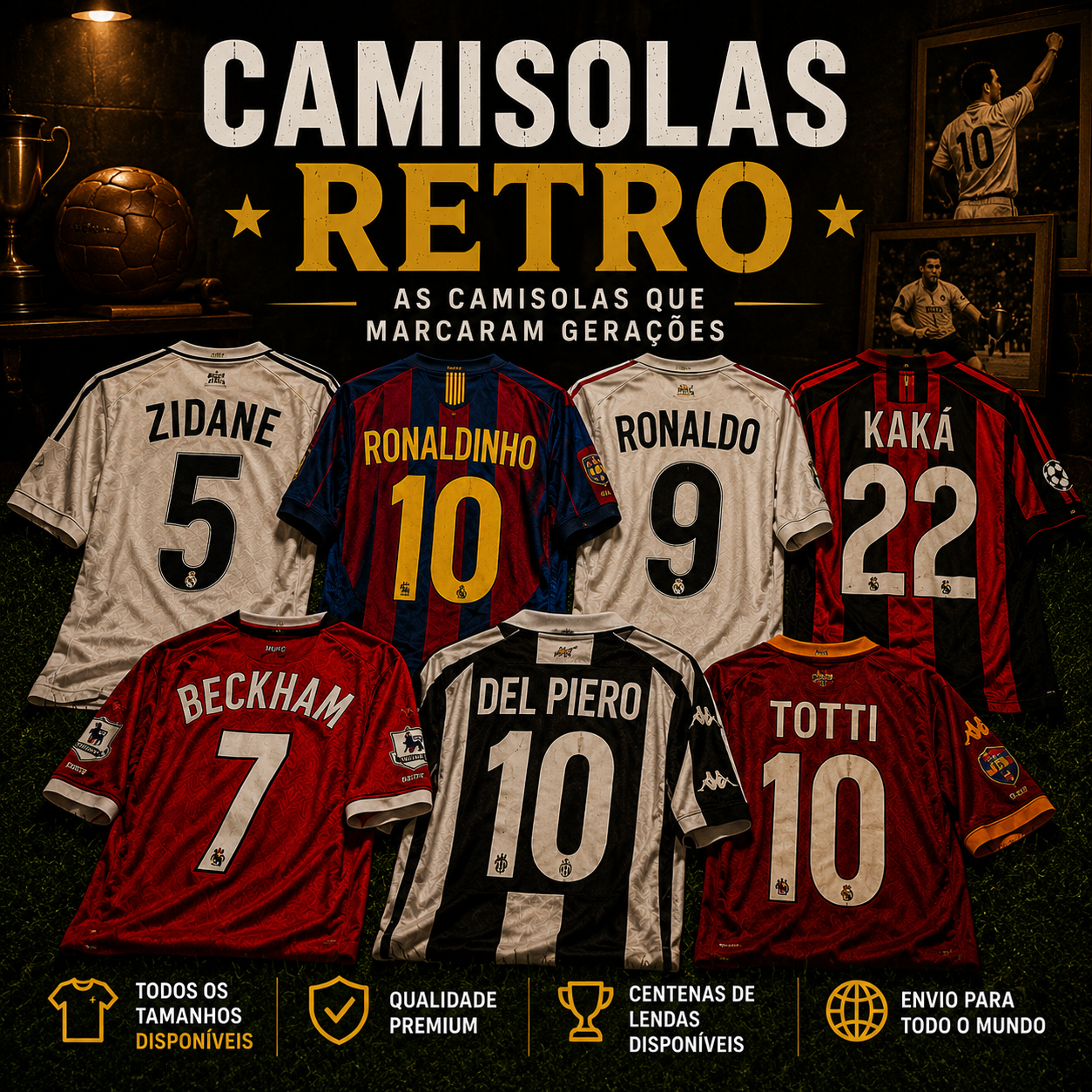 Camisola Futebol Retro