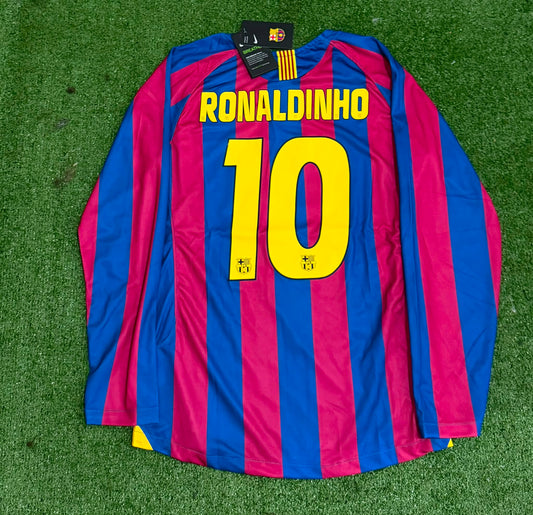 Camisola Retro Barcelona - Ronaldinho 10